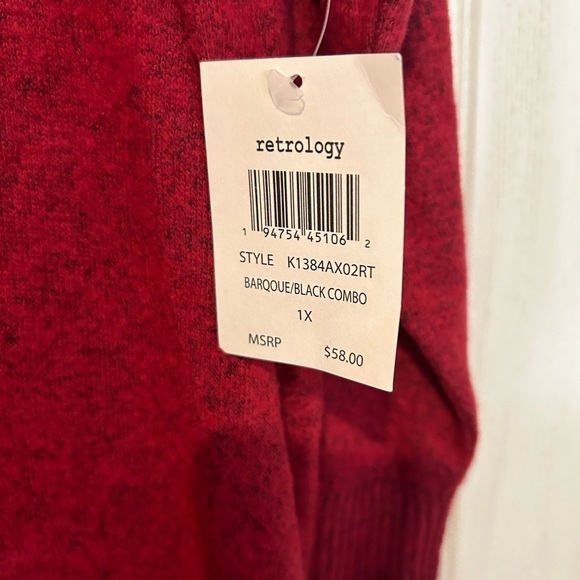 NWT Retrology Sweater Barqoue /Black Combo - Picture 4 of 5